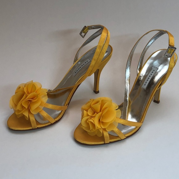 Caparros Shoes - New Caparros Sandals Size 8.5, Yellow Satin